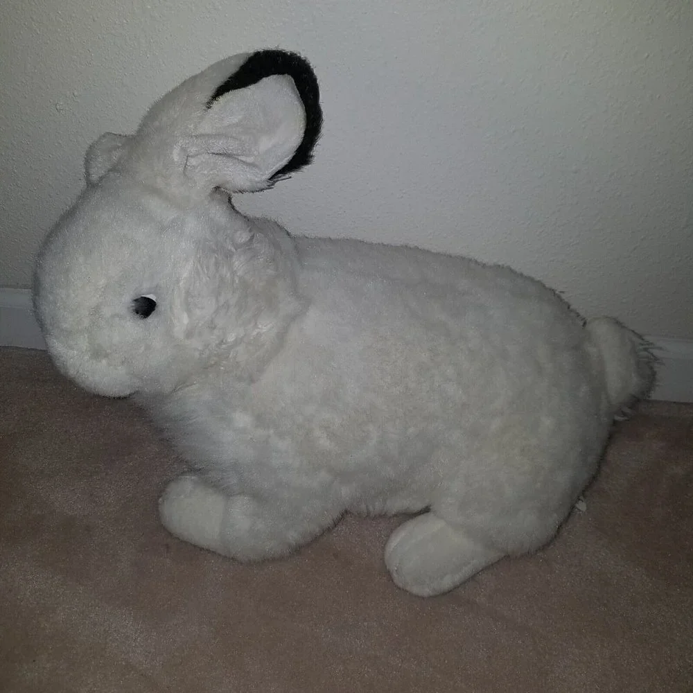 Fine Toy White Bunny Rabbit Plush Realistic 19